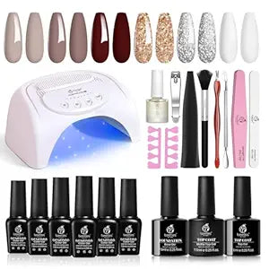 Beetles 6 Colors Burgundy Red Gel Nail Polish Starter Kit Review