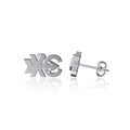 Cross Country Post Earrings - Platinum over 925 Sterling Silver Studs