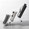 Mechanical Keyboard Display Stand for Three Keyboards - Clear Acrylic