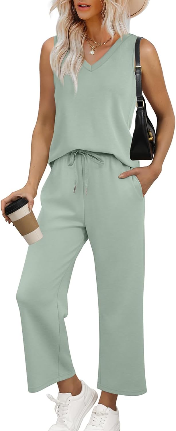 WIHOLL Two Piece Set for Women Summer Outfits Vacation Trendy