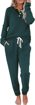 Two Piece Outfits for Women Lounge Sets Button Down Sweatshirt Shoes