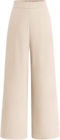 Women High Waisted Wide Leg Pants - Office Friendly Fit