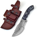 Handmade Damascus Steel 10 in Tracker Knife - Perfect Grip Micarta