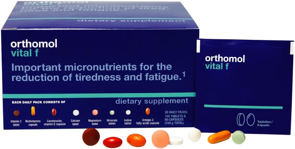 Orthomol Vital F Women's Multivitamin Tablets for Energy Boost