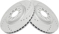 TRQ Front Performance Brake Rotors Set - Direct Fit OE Replacement