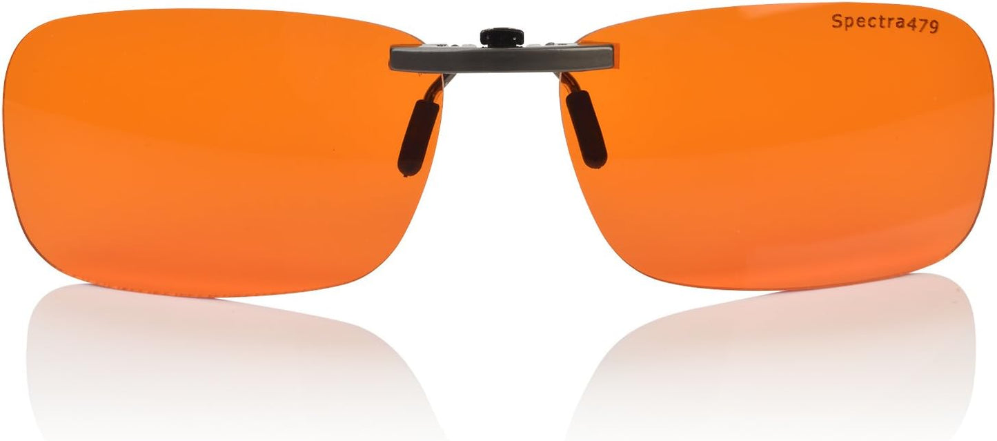 Clip-on Blue Light Blocking Eyewear for Improved Sleep & Comfort
