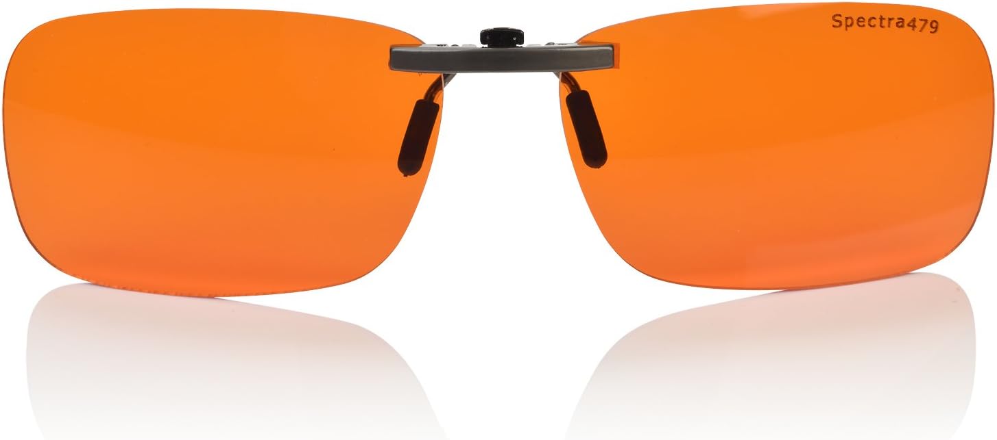 Clip-on Blue Light Blocking Eyewear for Improved Sleep & Comfort