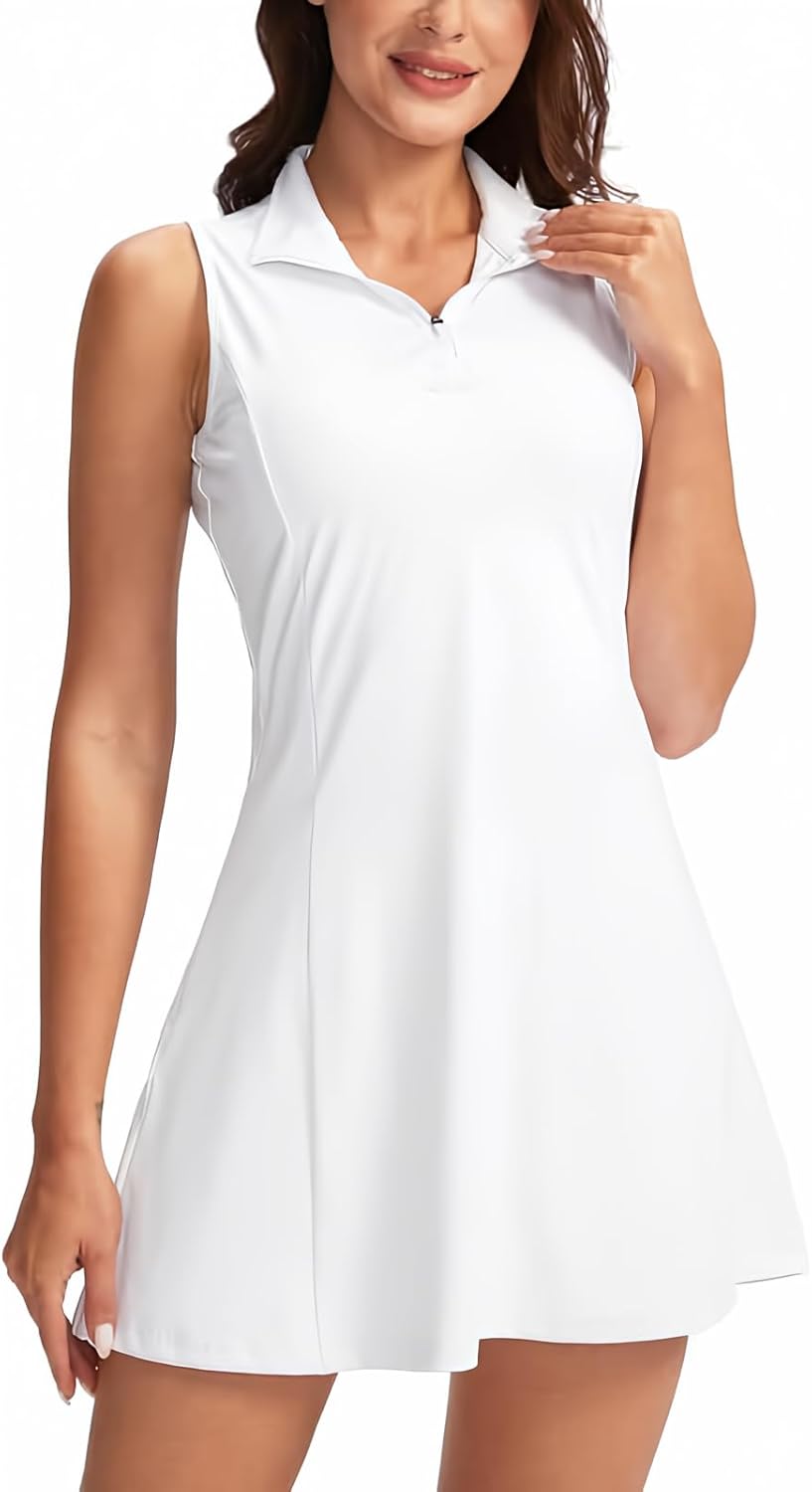 Viodia Women's Tennis Golf Dress with Shorts for Active Wear