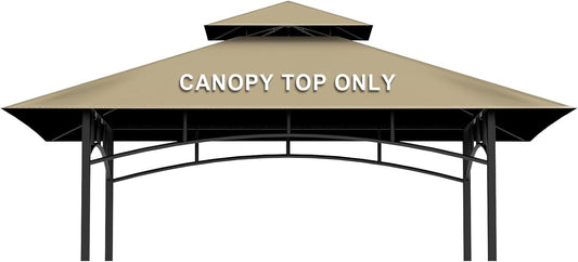 5ft x 8ft Grill Gazebo Replacement Canopy Roof for Outdoor BBQ