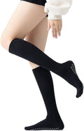 Yoga Pilates Socks with Grips for Women - Cushioned Knee High Socks
