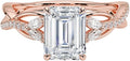 1-3 CT Moissanite Engagement Ring - Emerald Cut Classic