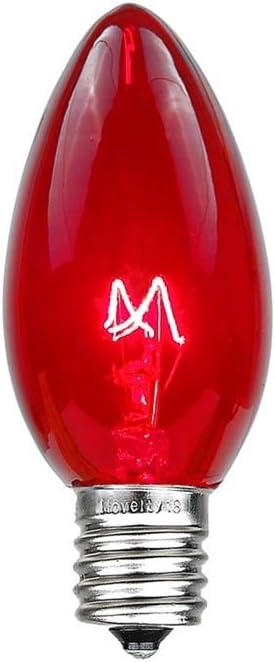C7 Outdoor Christmas Replacement Bulbs - 500 Red 5 Watt Case