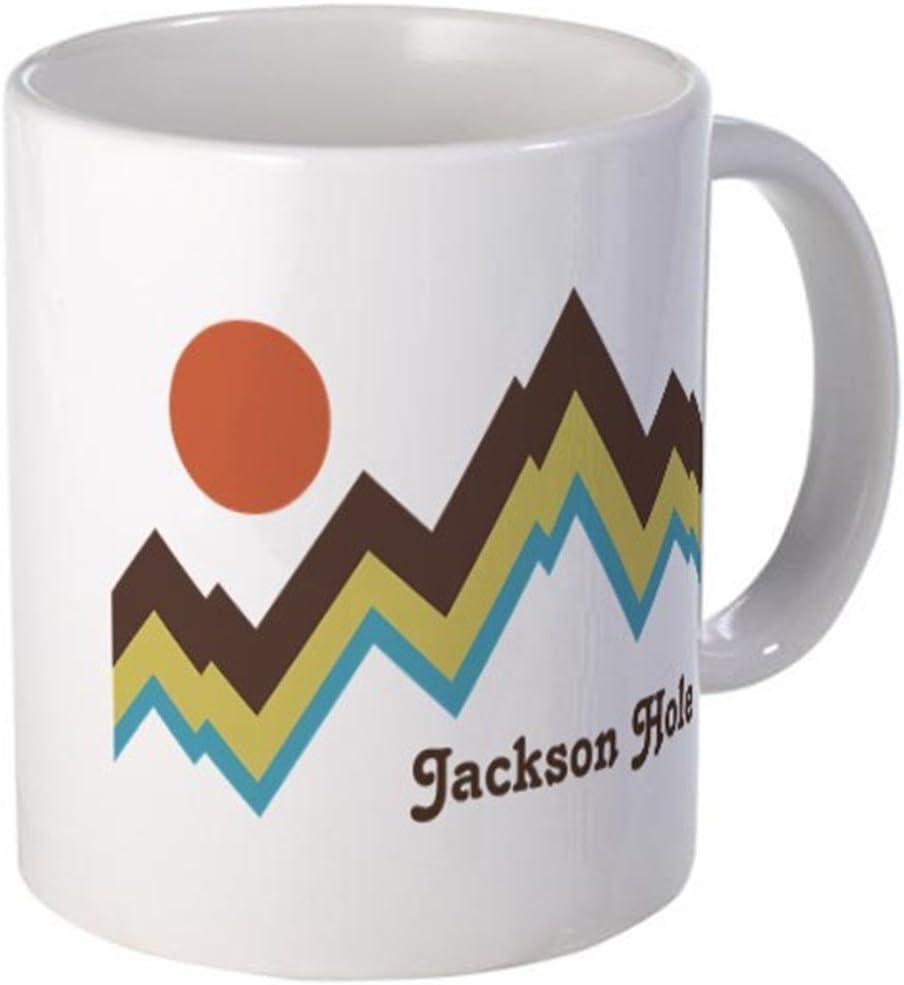 Jackson Hole Wyoming Mug - S White, 11oz - Rustic Charm