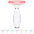 7 Color Neck Face Massager White - Vibrating Galvanic Facial Tool