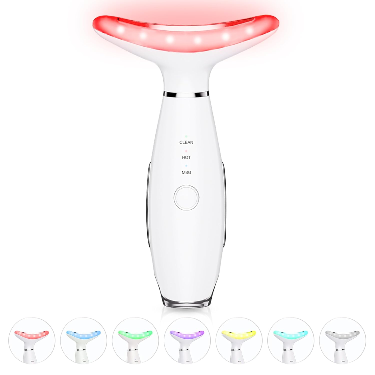 7 Color Neck Face Massager - Vibrating Facial Tool for Skin Care