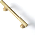 Goo-Ki Brushed Brass Zinc Alloy Cabinet Handles - Striped Pulls