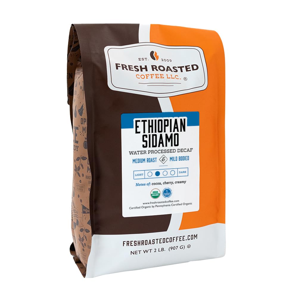 Organic Ethiopian Sidamo Decaf Coffee - Fresh Roasted Flavor
