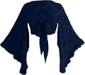 Women's Boho Tie Front Bell Sleeve Top - Western Country Style Costume