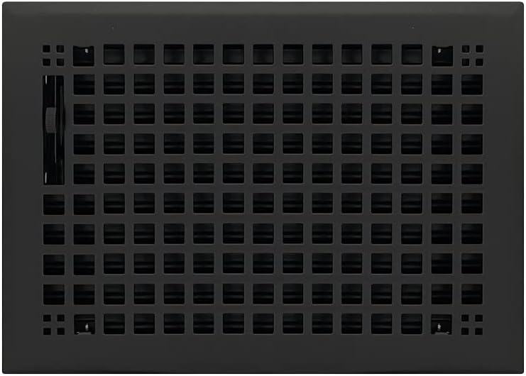 Black Powder Coated Steel Rockwell Register for Floor and Wall Use