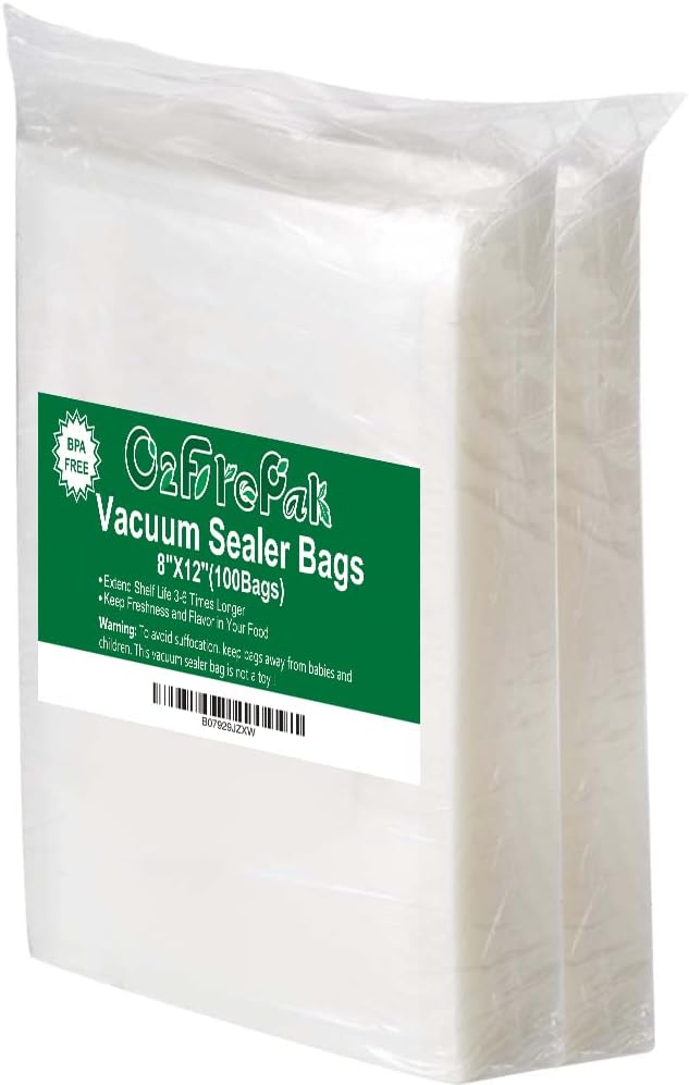 100 Quart Size Vacuum Sealer Bags | BPA Free, Puncture Prevention