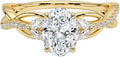 1-3 CT Moissanite Engagement Ring - Customizable Oval Center
