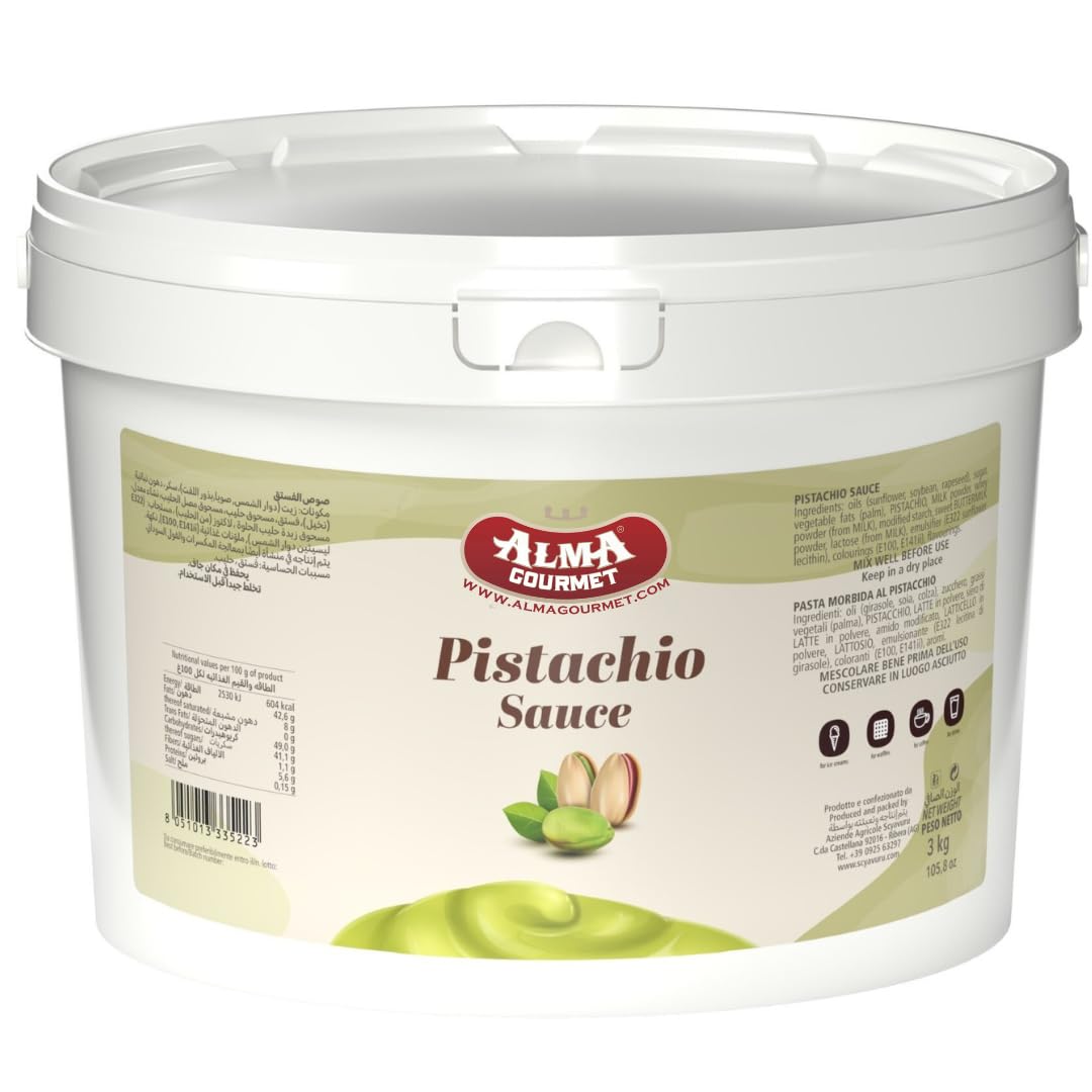 Sicilian Pistachio Topping Sauce 3kg Bulk Tub for Desserts