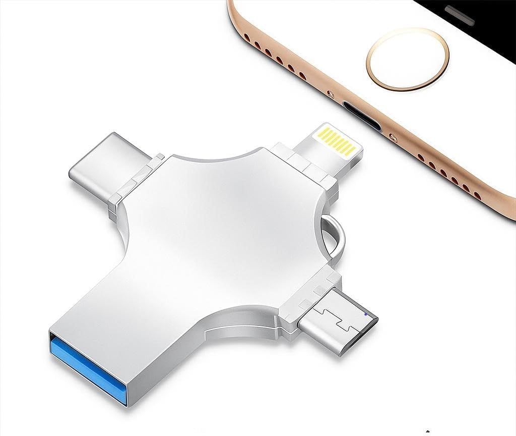 USB Flash Drive Photo Stick 256GB - 4 in 1 High Speed Storage