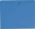 Smead File Jacket Reinforced Straight-Cut Tab Letter Size - Blue