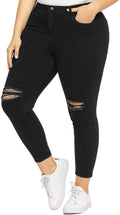 ALLABREVE Plus Size Skinny Jeans High Waisted Ankle - Stretchy Fit If