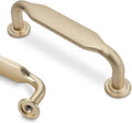 10 Pack 3 Inch Cabinet Pulls Brushed Brass - Solid Zinc Alloy Handles