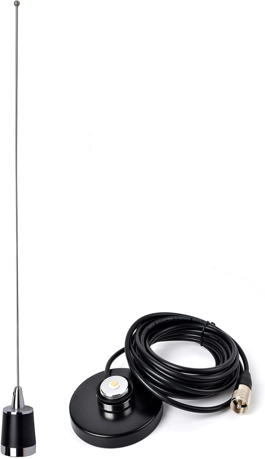 HYS Amateur Pre-Tuned Dual-Band VHF/UHF Antenna for Mobile Radios