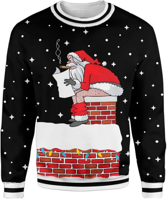 2024 Ugly Christmas Sweater, 3D Print Sweatshirt for a Festive Look!