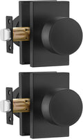 Black Passage Door Knobs Matte Black Passage Door Knob Set - Heavy