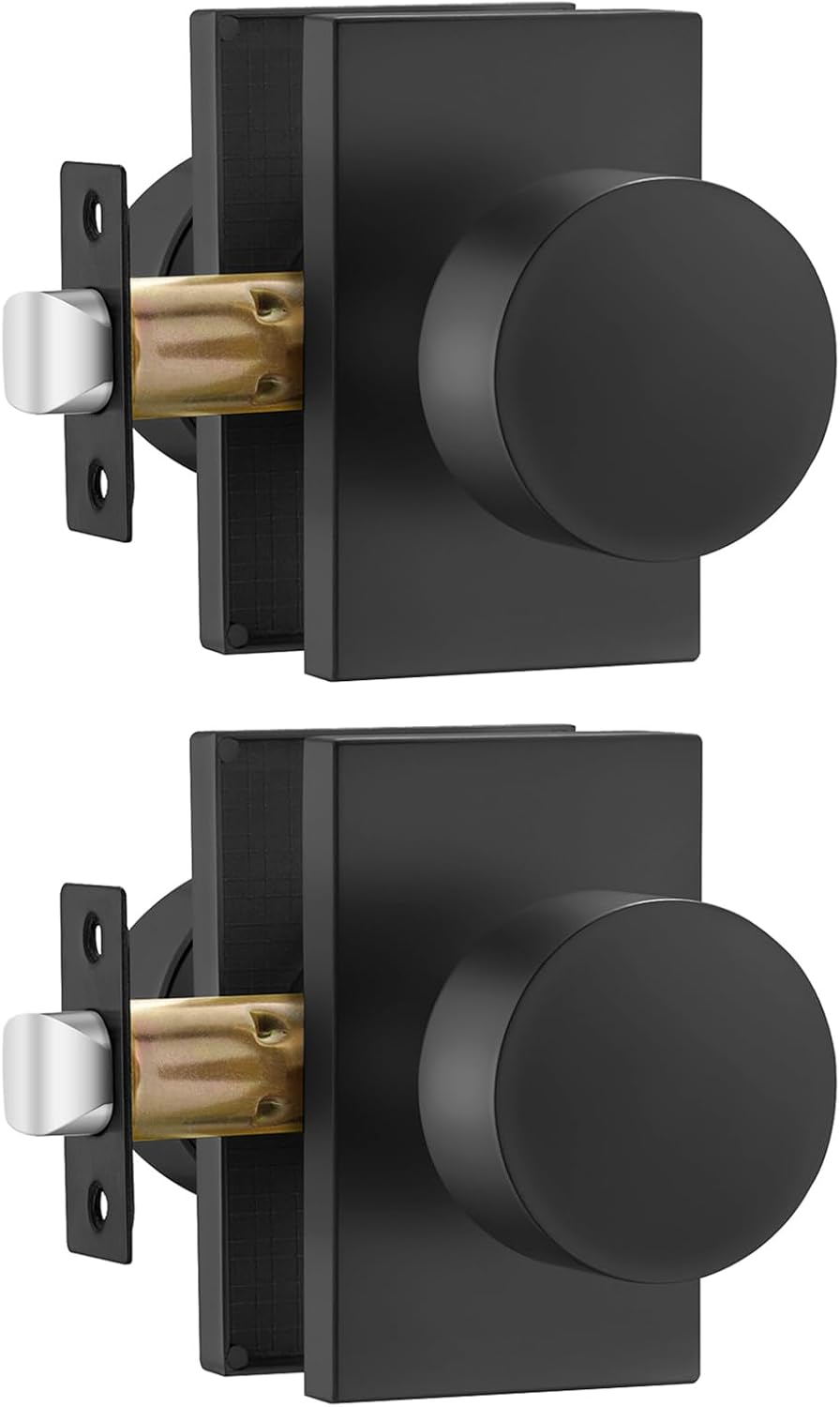 Black Passage Door Knobs for Hallway and Closet by goldenwarm