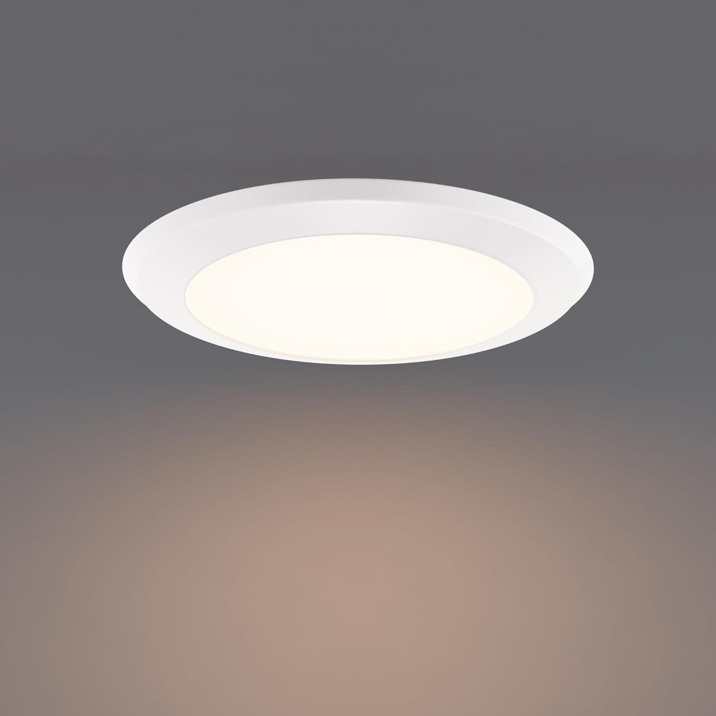 Builder Essential 6in Round Disc LED Recessed Flush Mount Light
