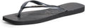 Havaianas Women's Slim Square Logo Metallic Flip Flops - Sleek Sparkle