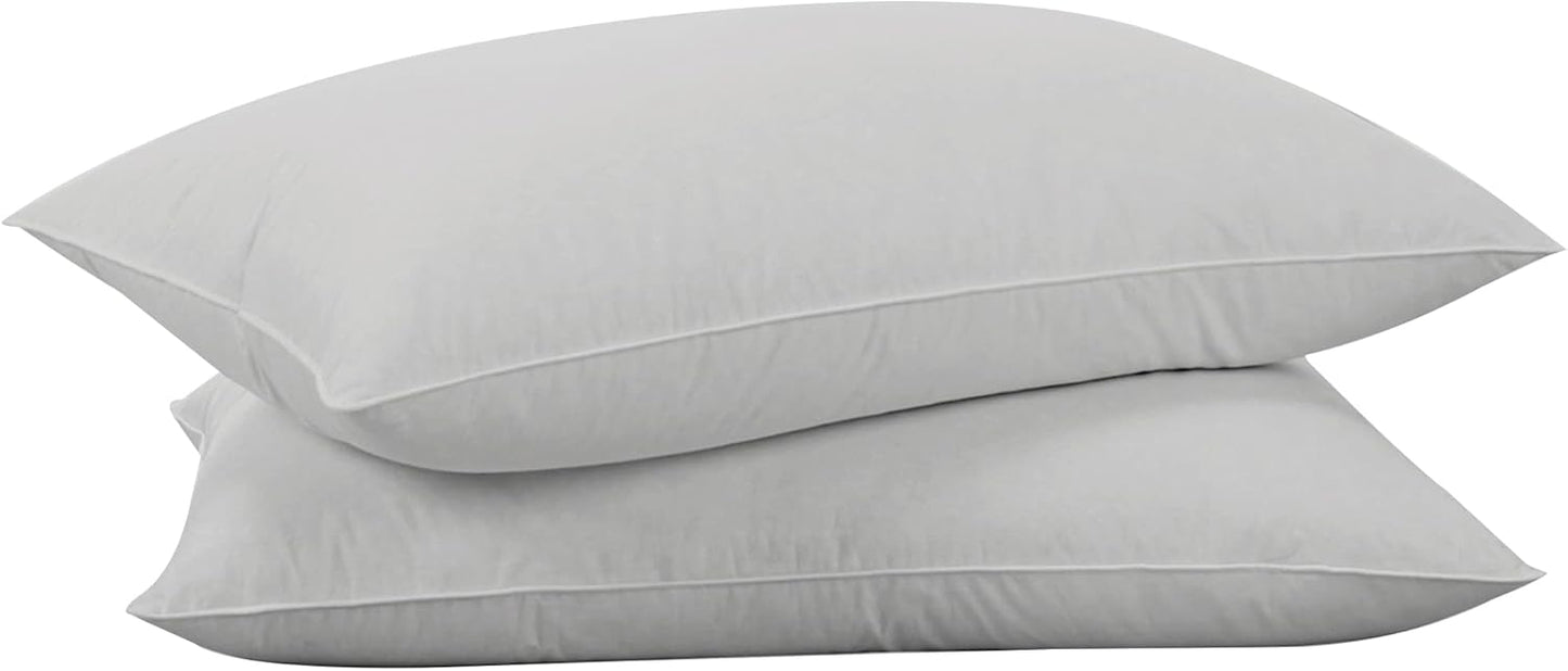 puredown Goose Feathers Down Pillows Set of 2 for Comfort
