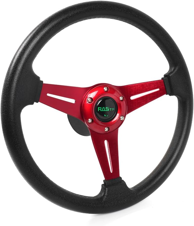 RASTP 13.8 Inch Boat Steering Wheel for Marine Vessels and Yachts