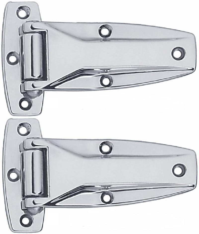Chrome Smoker Hinge for Walk in Refrigerators and BBQ Pits