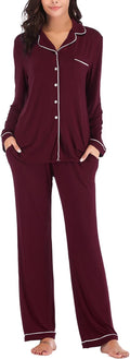 Women's Long Sleeve Button Down Pajama Set - Soft Modal Lounge