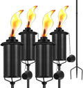 ZSZMFH 4 Pack Metal Torch for Outside - 59in Adjustable Citronella