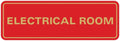 All Quality Electrical Room Sign - Red/Gold Small (5 Pack)