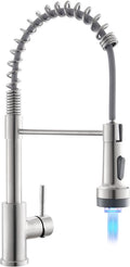 GIMILI Kitchen Faucet with Pull Down Sprayer - LED Temperature