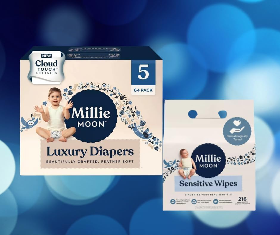 Feather Soft Luxury Diapers & Sensitive Wipes Bundle