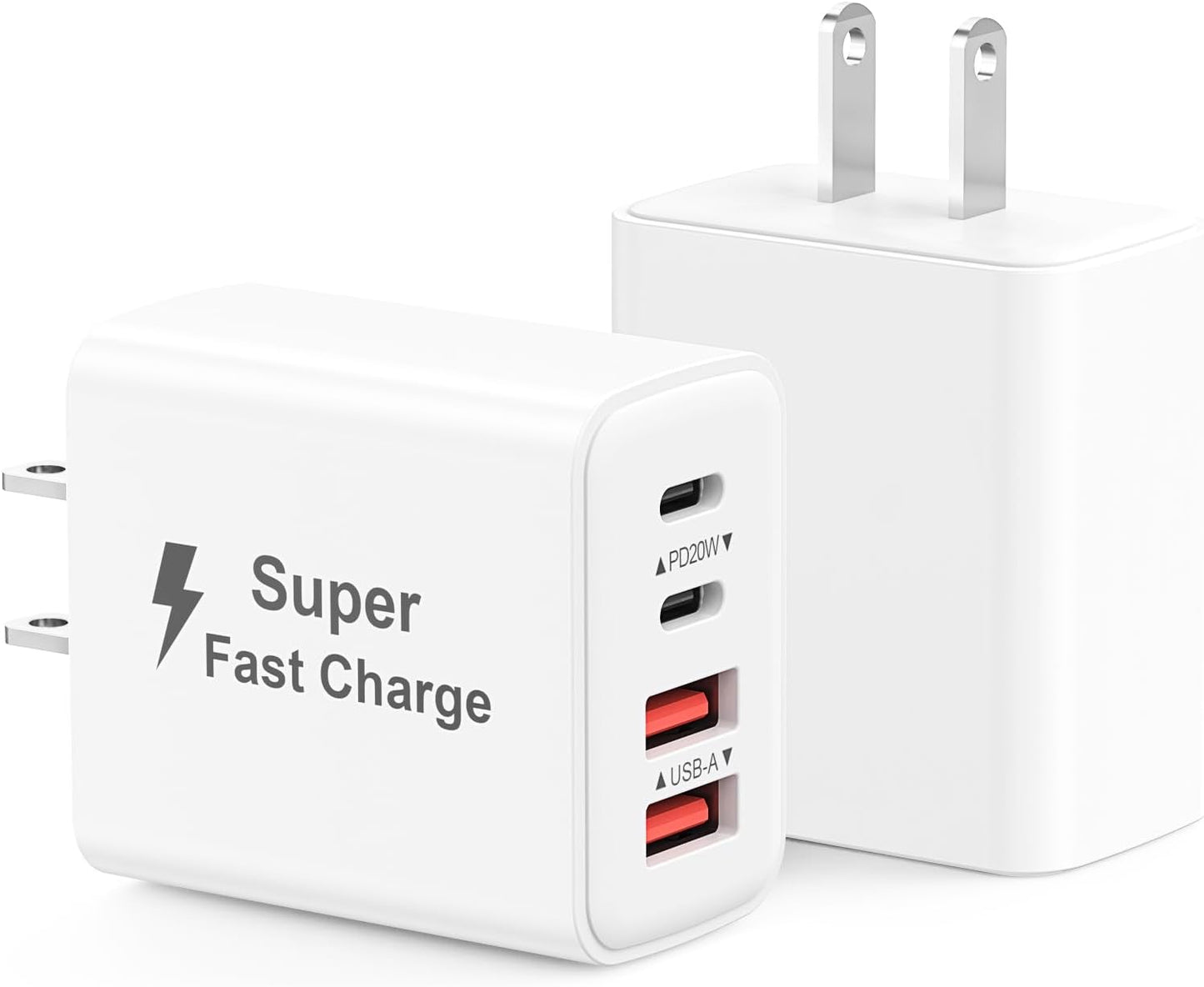 Fast Charge Dual USB C Charger Bundle by MateStar