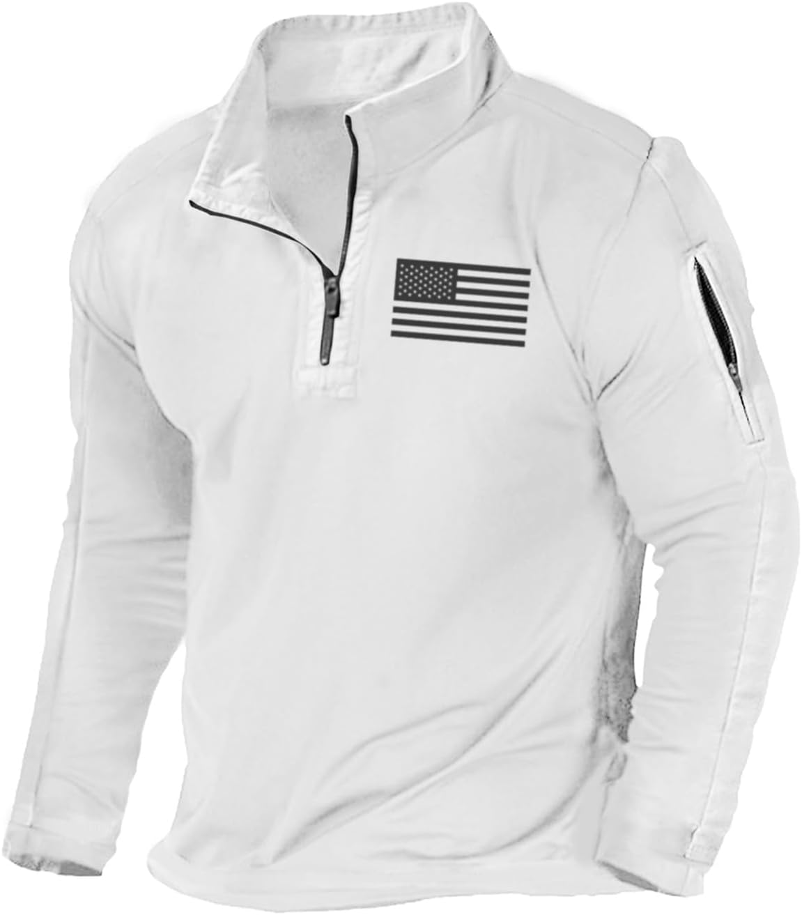 Men's USA Flag Graphic Pocket Pullover for Patriotic Style