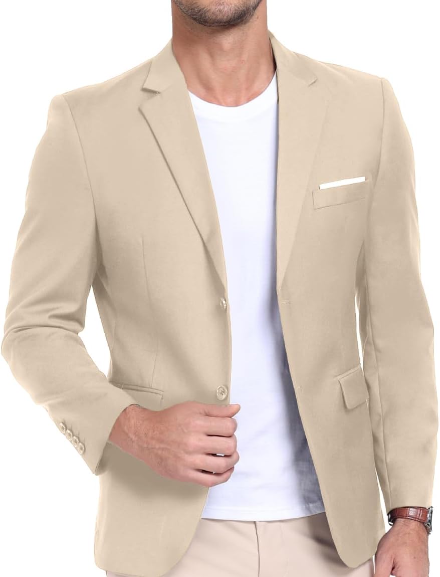 Mens Suit Jacket Slim Fit Blazer for Business and Casual Wear