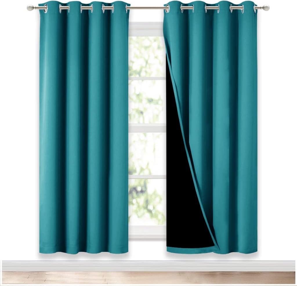 NICETOWN 100% Blackout Window Curtain Panels for Total Darkness