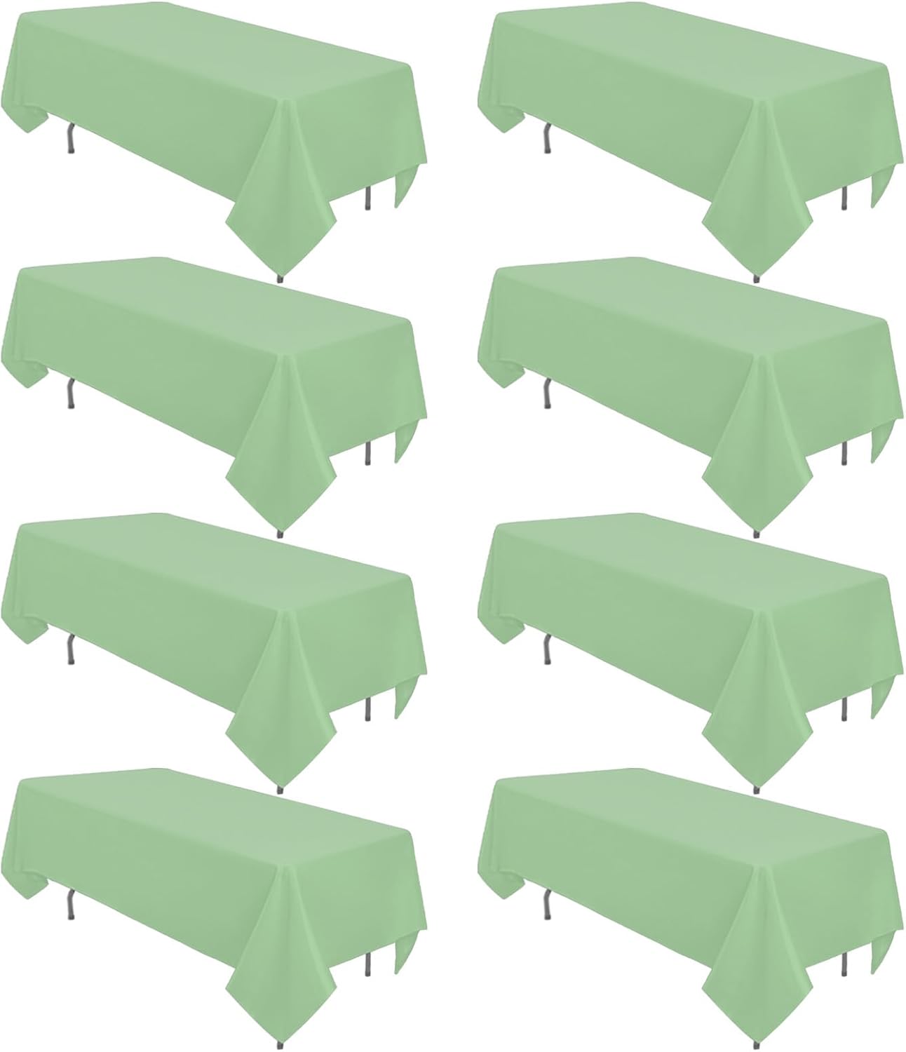 Sage Green Tablecloth 60 x 102 Inch for Elegant Events