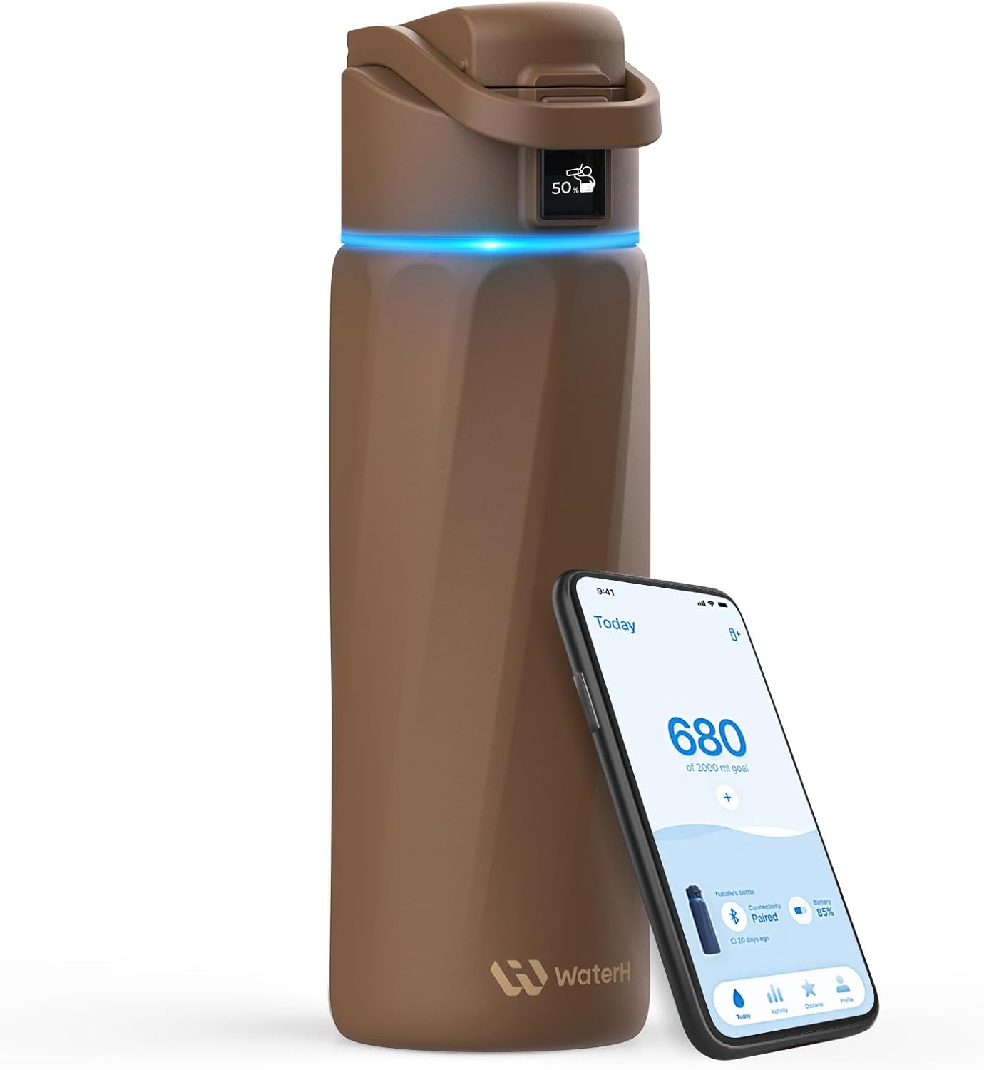 Boost Smart Water Bottle with Reminder to Drink Water 24oz